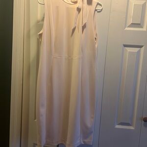 Calvin Klein Cream Bow Accent Mini Dress